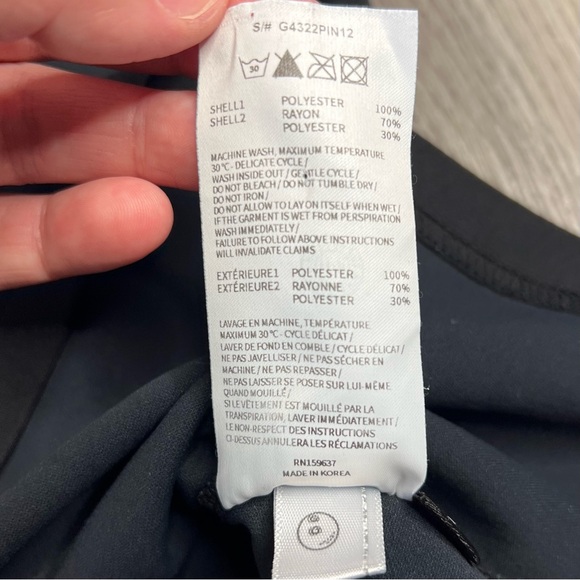 Malbon Golf Womens Small Black Mock Neck Long Sleeve Shirt Turtleneck Logo - Picture 10 of 10